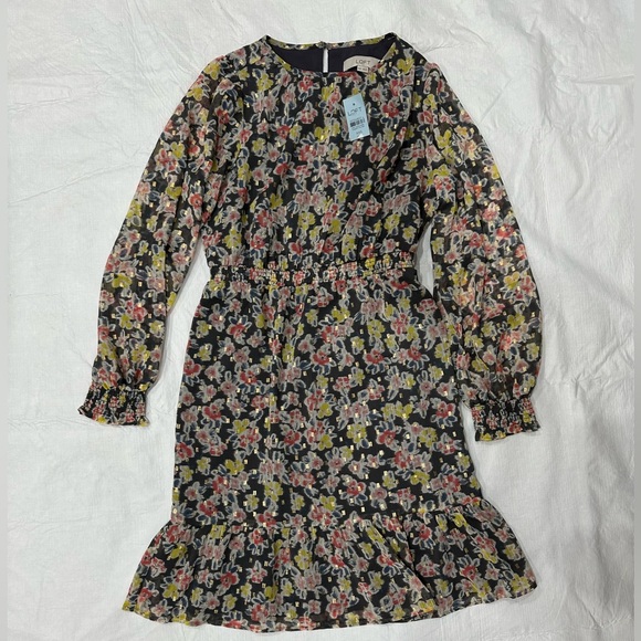 Loft Gray and shimmer PXXS knee length dress NEW - Picture 6 of 8